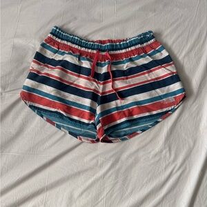 The North Face Womens Swim Shorts Small Striped Blue Red Beach Athletic
